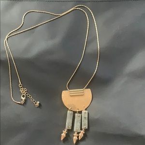 Gold long necklace